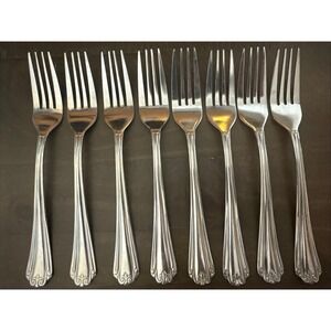 Hampton Silversmiths Katrinka 8 Salad Forks Stainless Replacement Flatware